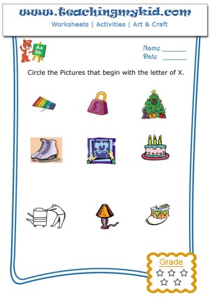 kindergarten activities - Circle the pictures that begin with the