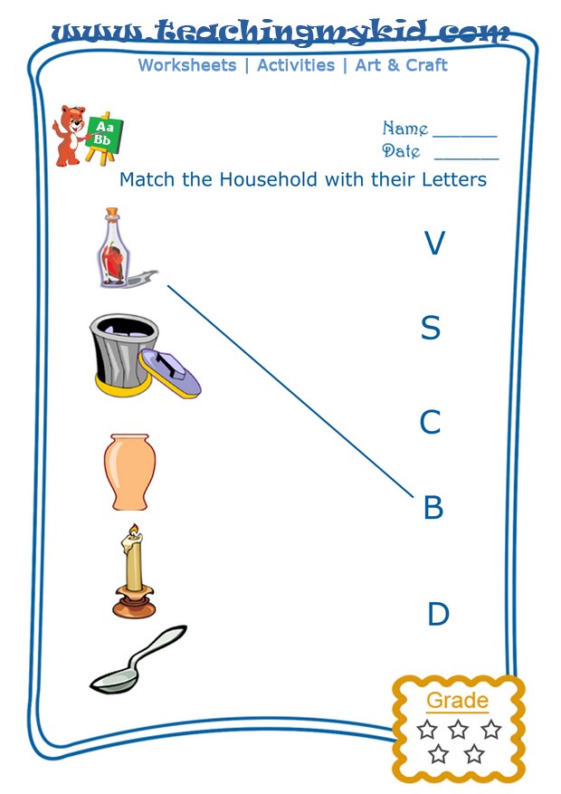 Alphabet Matching Worksheets For Kindergarten - Worksheets For Kindergarten