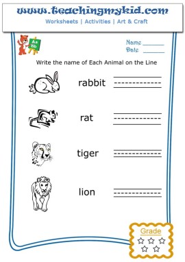 Free preschool worksheets