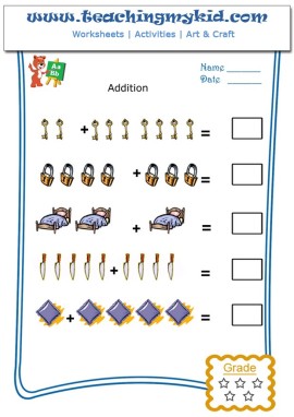 Addition for kindergarten worksheets