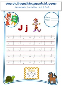 preschool printable worksheets capital and lower letter jj
