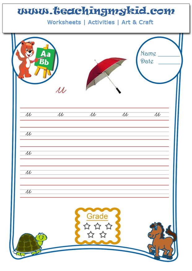 Worksheet for kindergarten