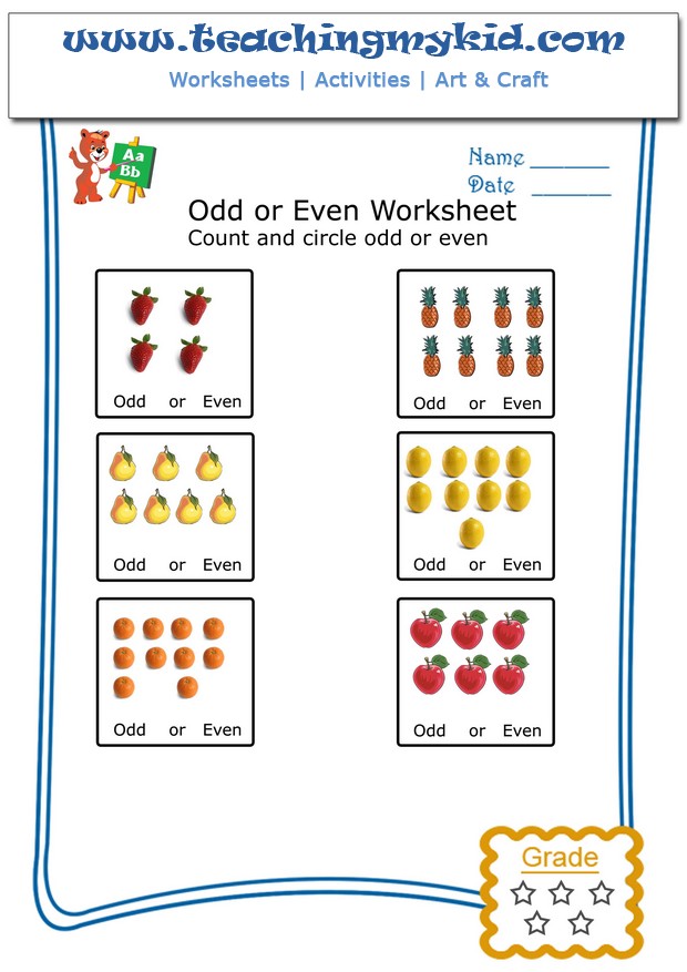 Preschool math worksheets