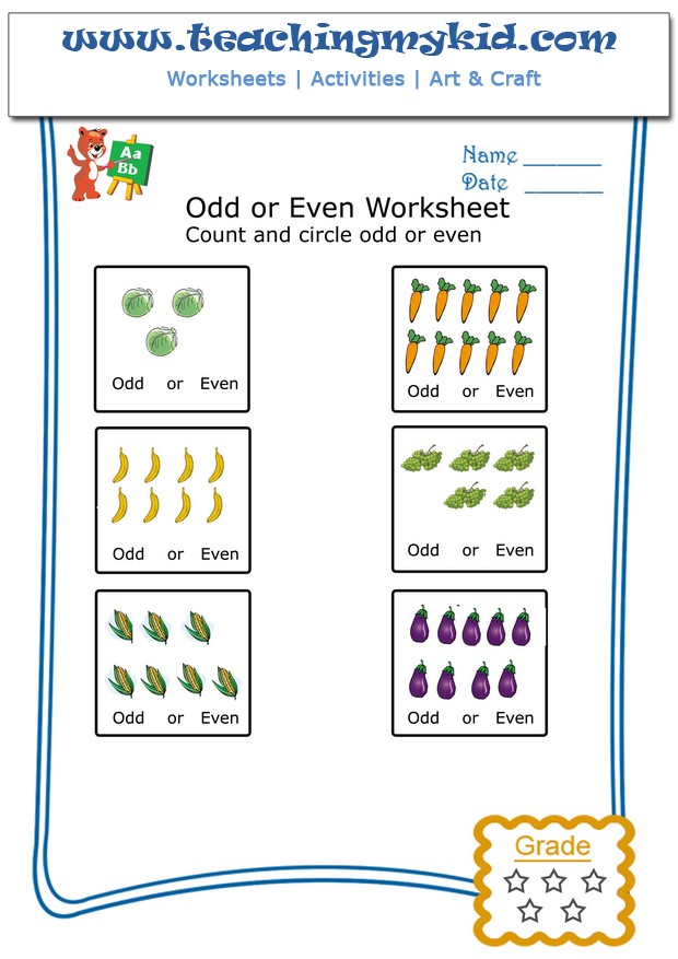 Odds And Even Worksheet