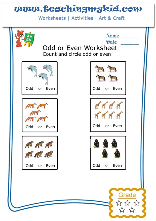 printable kindergarten math worksheets count circle odd or even 6