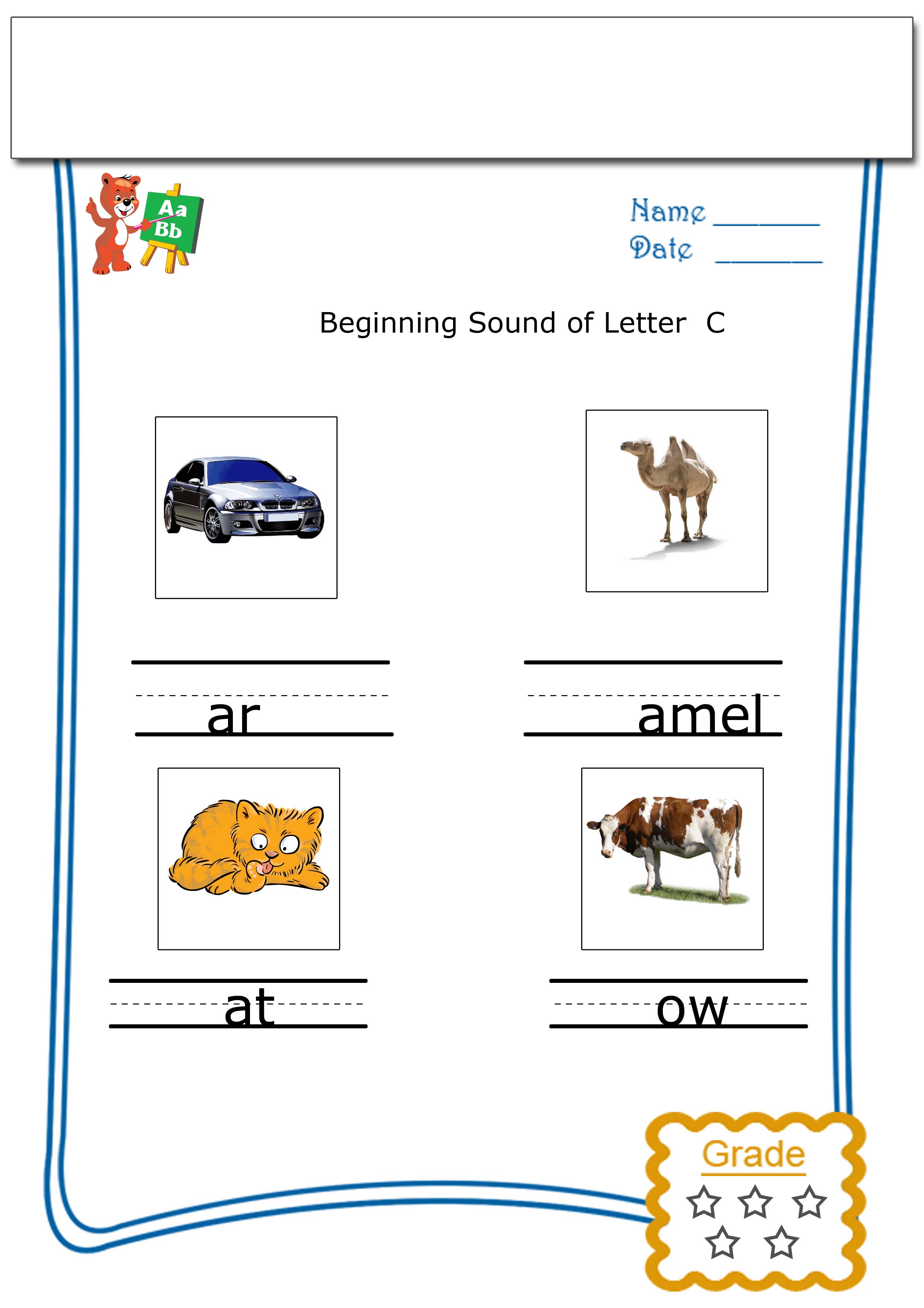 kindergarten worksheets
