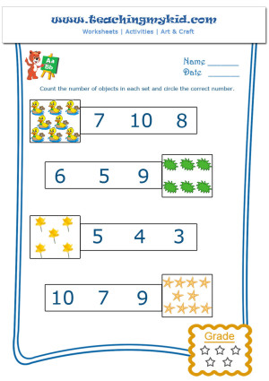 math activities for kindergarten - Count and Circle the Number ...