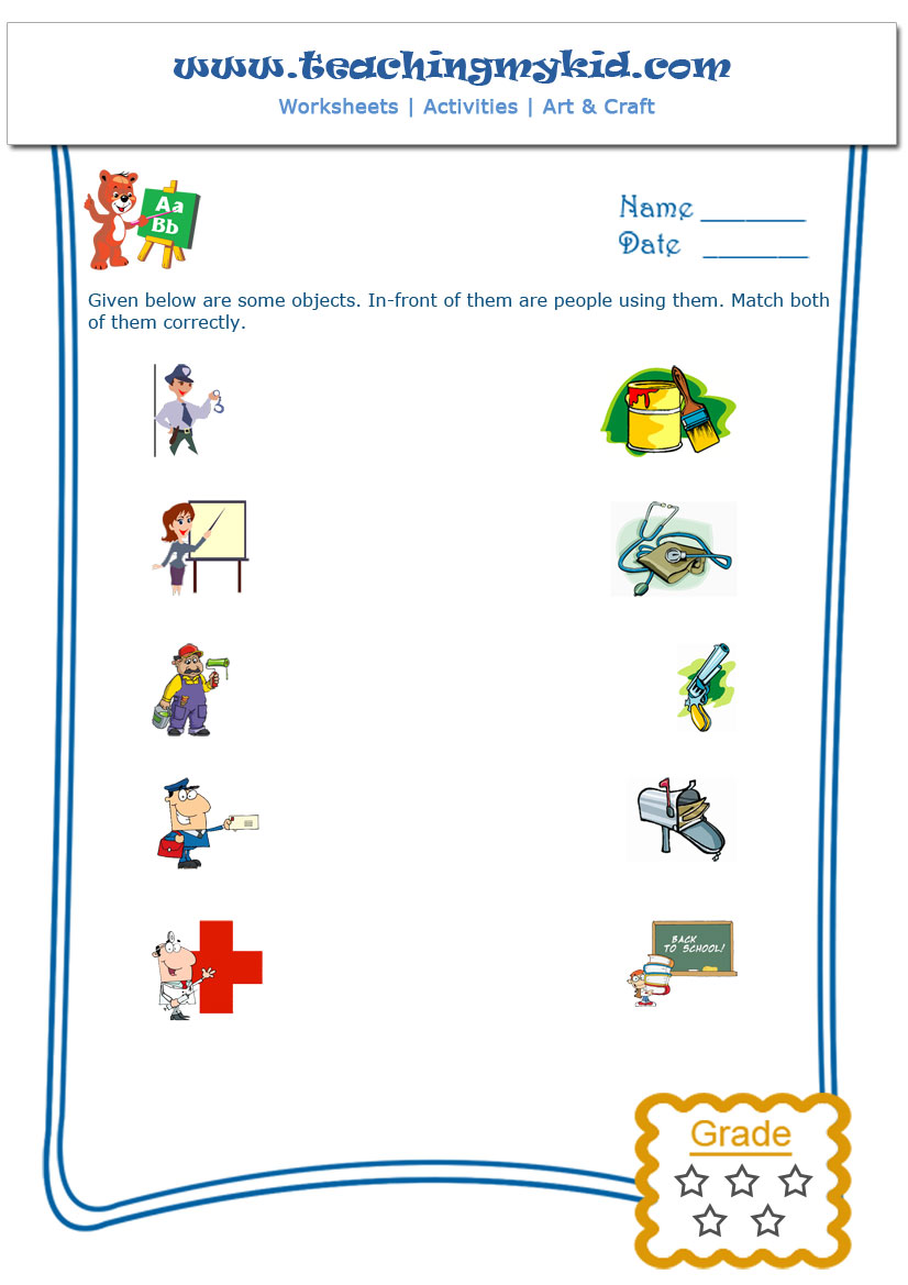 printable kindergarten worksheets match the pairs 1