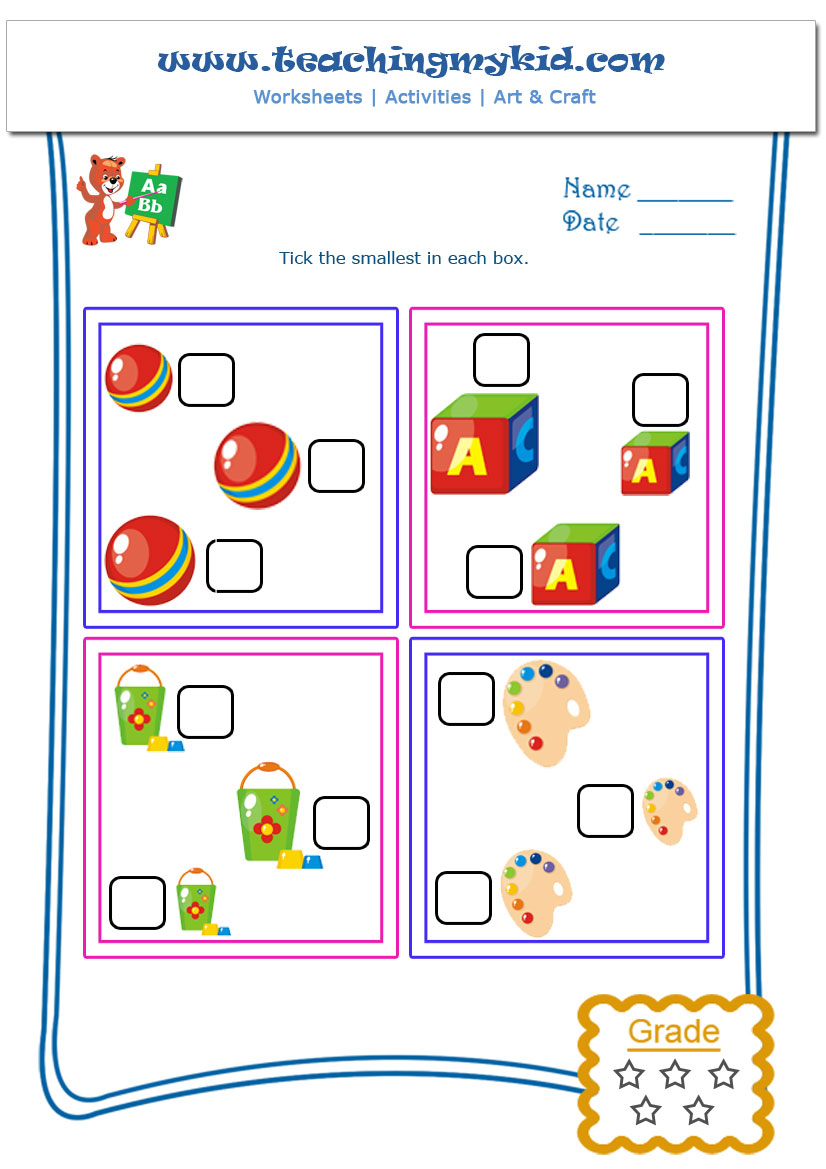 activities-for-kindergarten-tick-the-smallest-worksheet-1