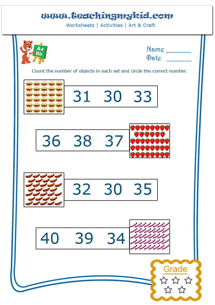math worksheet for kids