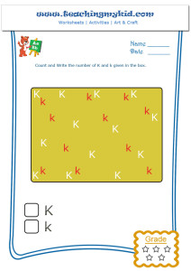 worksheets for preschoolers - Count and Write K and k - Worksheet - 11