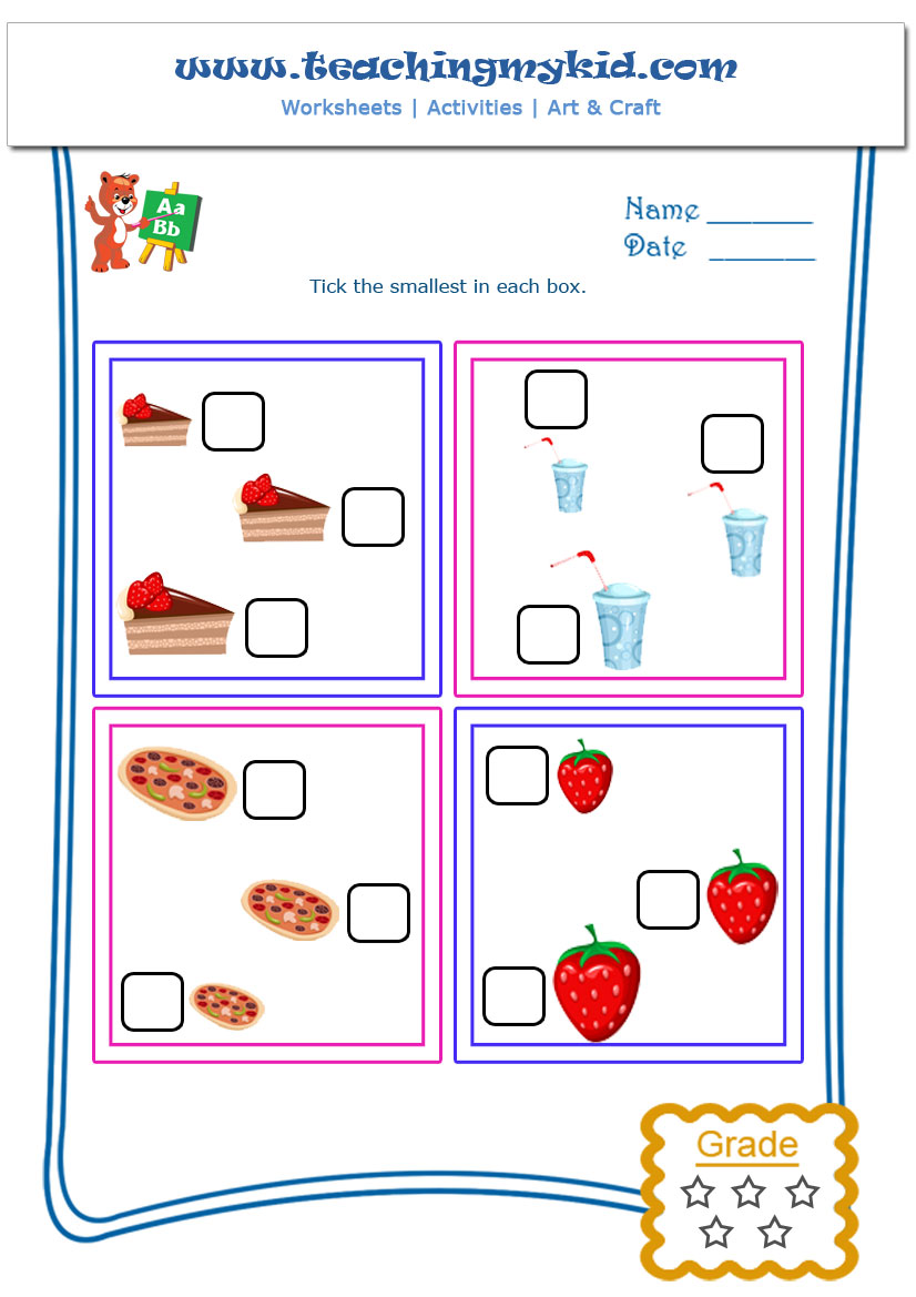 Kindergarten Learning Free Printable Worksheets