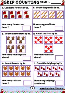 2nd grade worksheets - Skip Counting