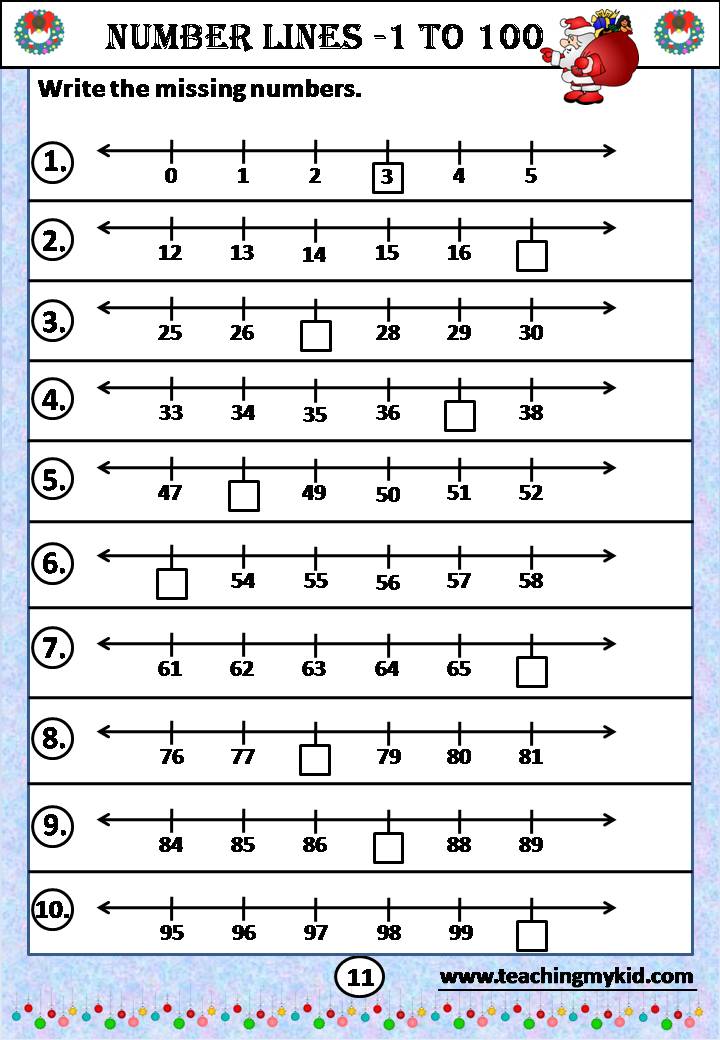 Math Practice Worksheets Write The Missing Numbers
