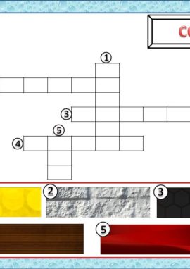 Free printable crossword picture color puzzle for kid