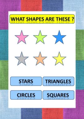 free printable math worksheets - What shapes are these ?
