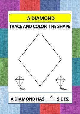 free printable preschool worksheets - Trace and Color the Shape