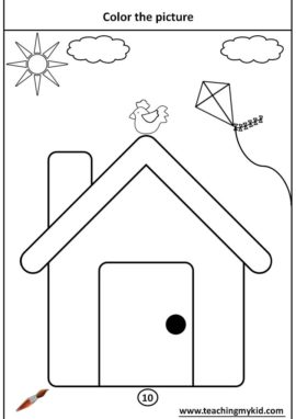 fun worksheet for kids - Color the picture with crayons