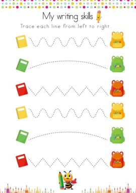 Handwriting Worksheet - Trace each line from left to right